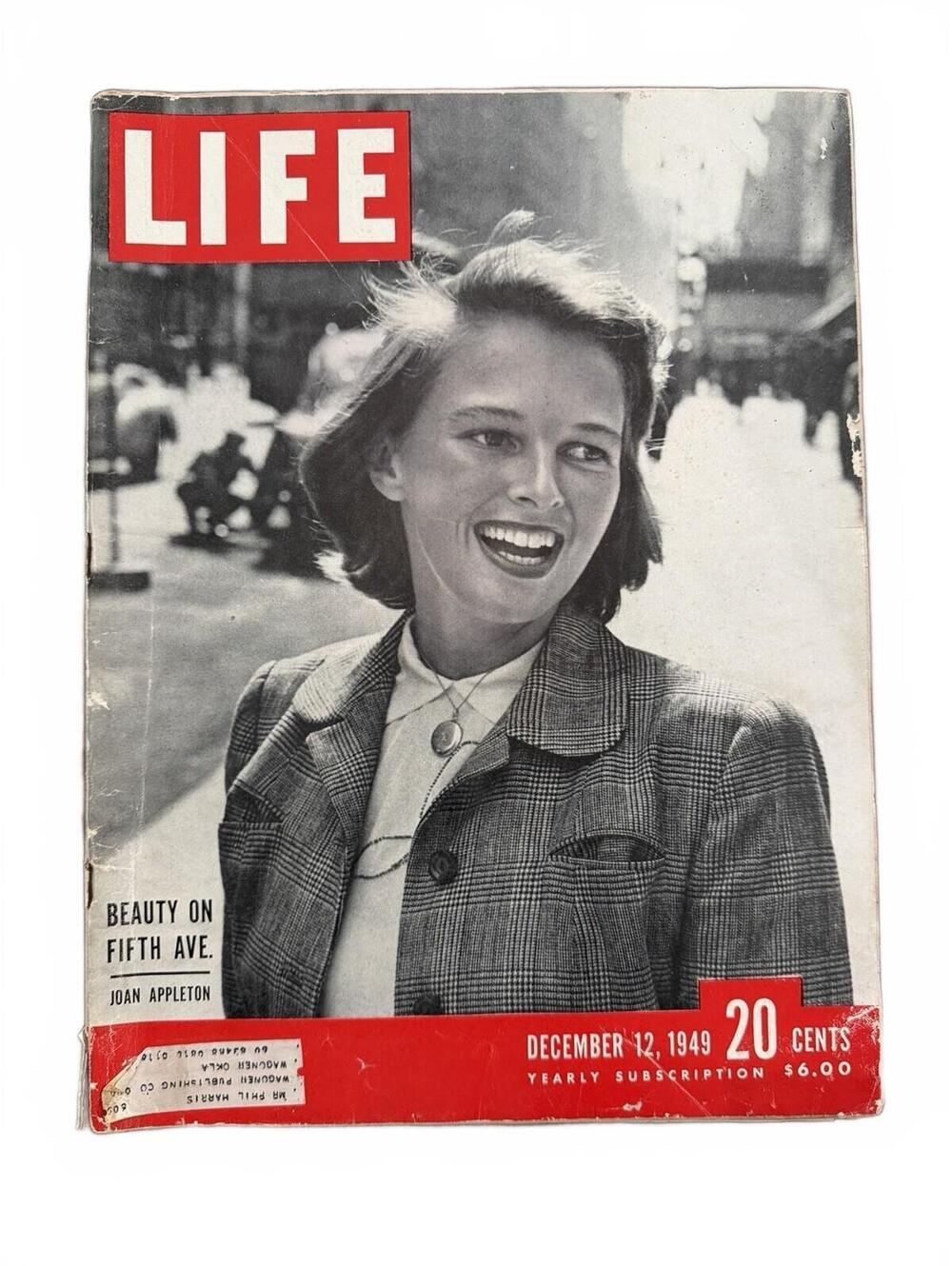 LIFE Magazine Vintage December 12th 1949 Joan Appleton Beauty On 5th Ave